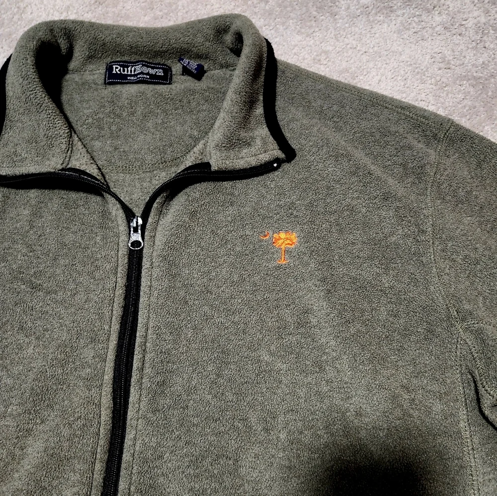 Ruff Hewn Men's Fleece Green Jacket Full Zip Size Large‎